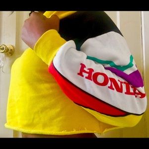 Colorful Pullover Crop Top Hoodie